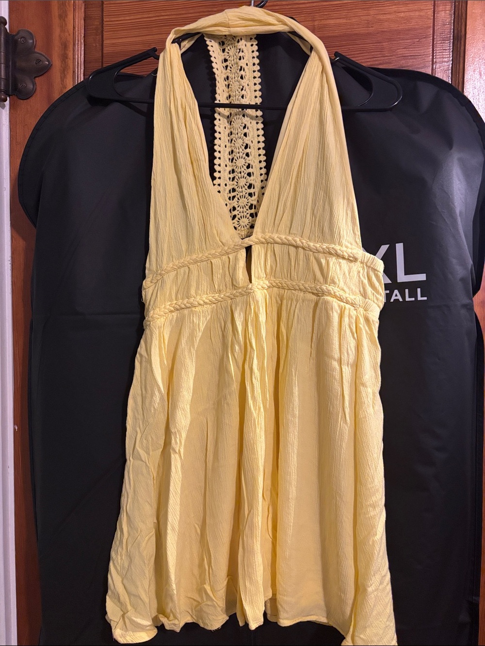 Derek Heart Yellow Halter Mini Dress